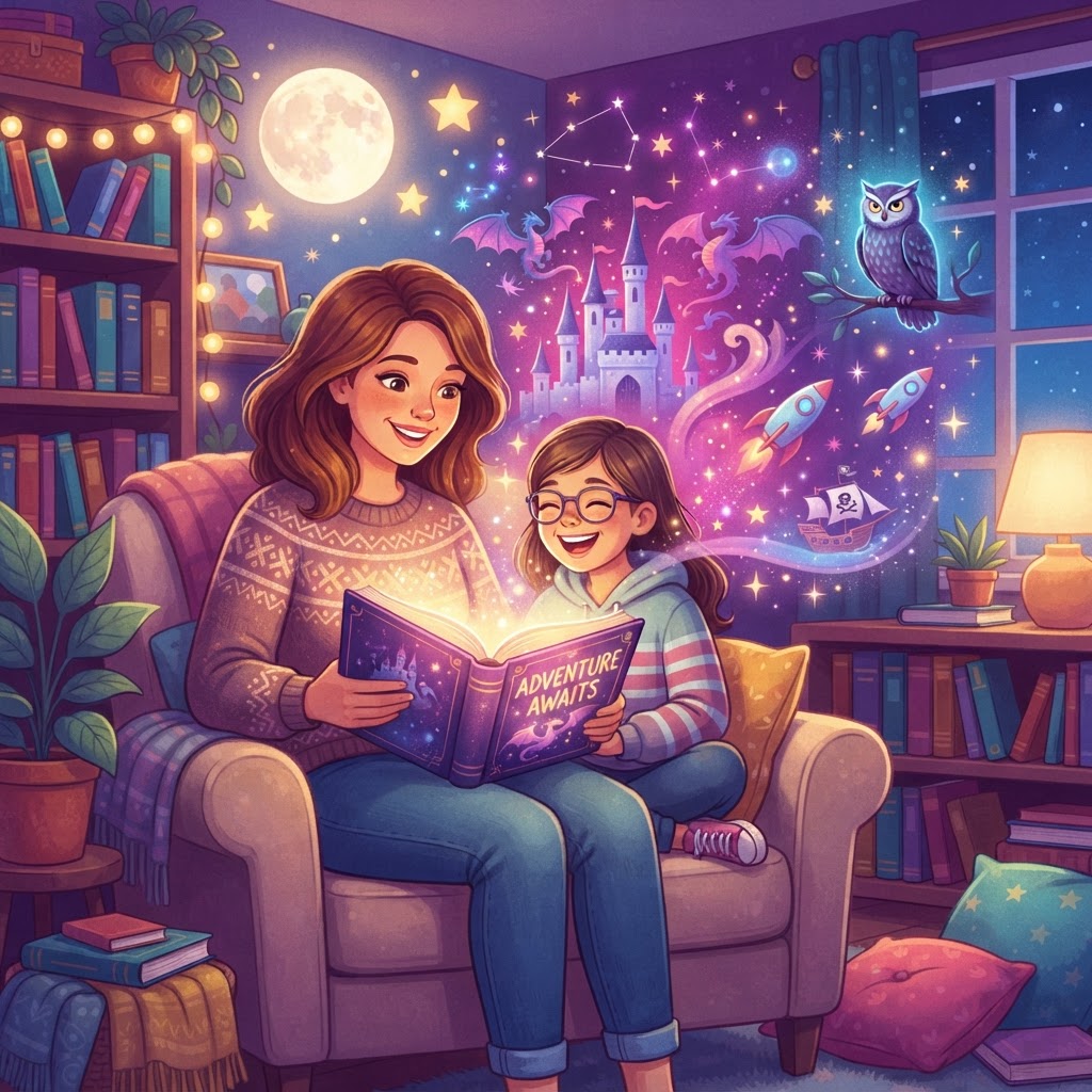 Featured image for Reading to your 10-year-old: tips and story ideas - InstaTales AI storytelling blog
