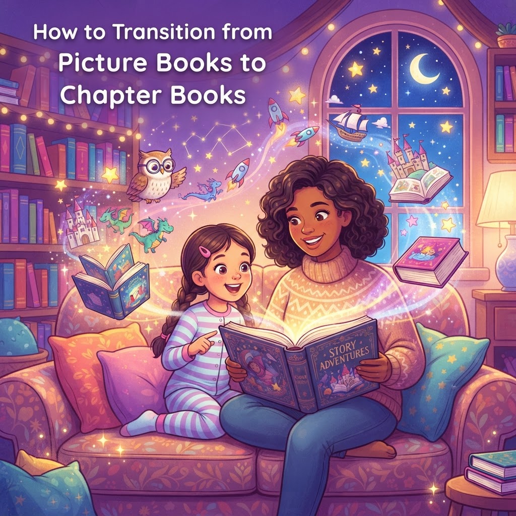 Featured image for Transitioning to Chapter Books: A Parent Guide - InstaTales AI storytelling blog