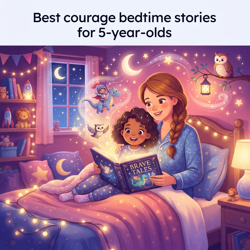 Featured image for Best courage bedtime stories for 5-year-olds - InstaTales AI storytelling blog