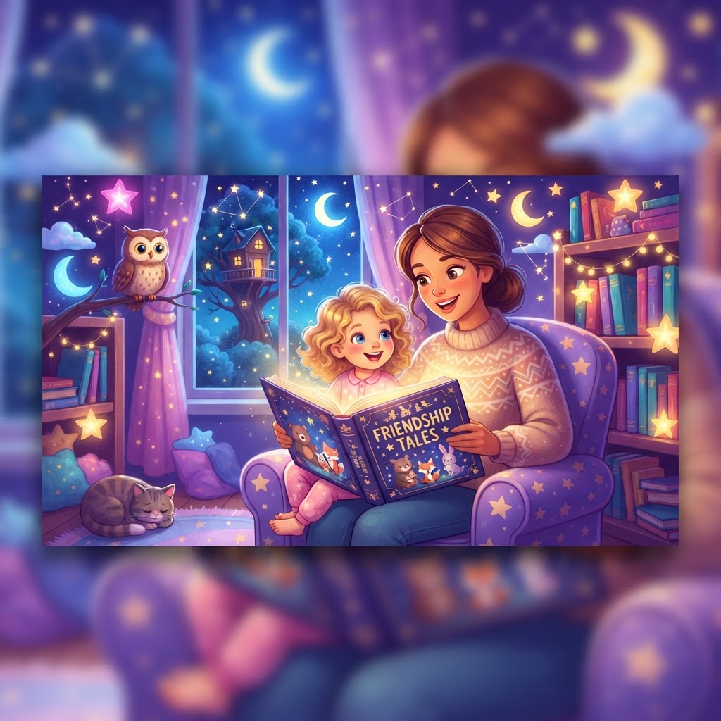Featured image for Best friendship bedtime stories for 4-year-olds - InstaTales AI storytelling blog