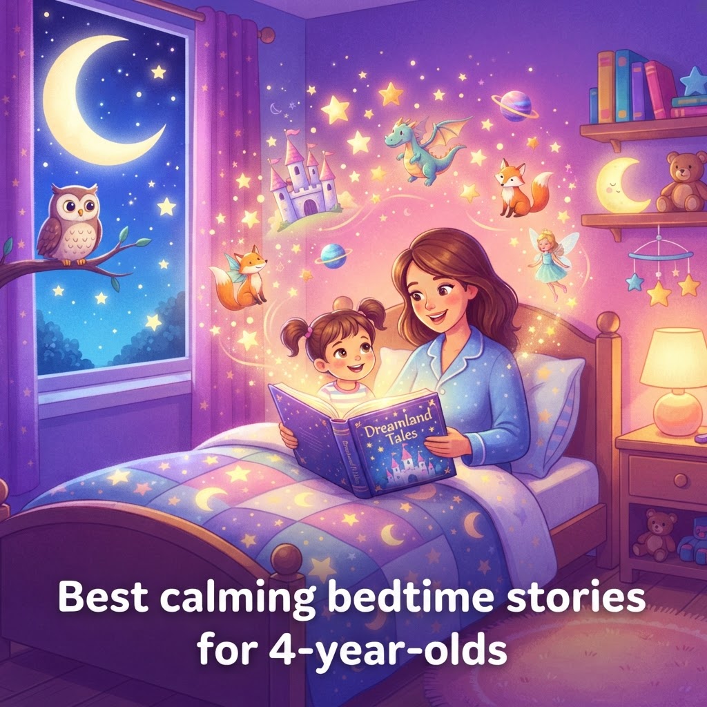 Featured image for Best calming bedtime stories for 4-year-olds - InstaTales AI storytelling blog