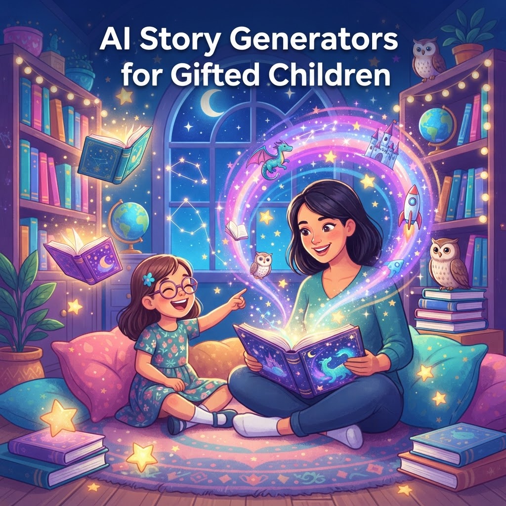 Featured image for AI Stories for Gifted Kids: Parent Guide - InstaTales AI storytelling blog