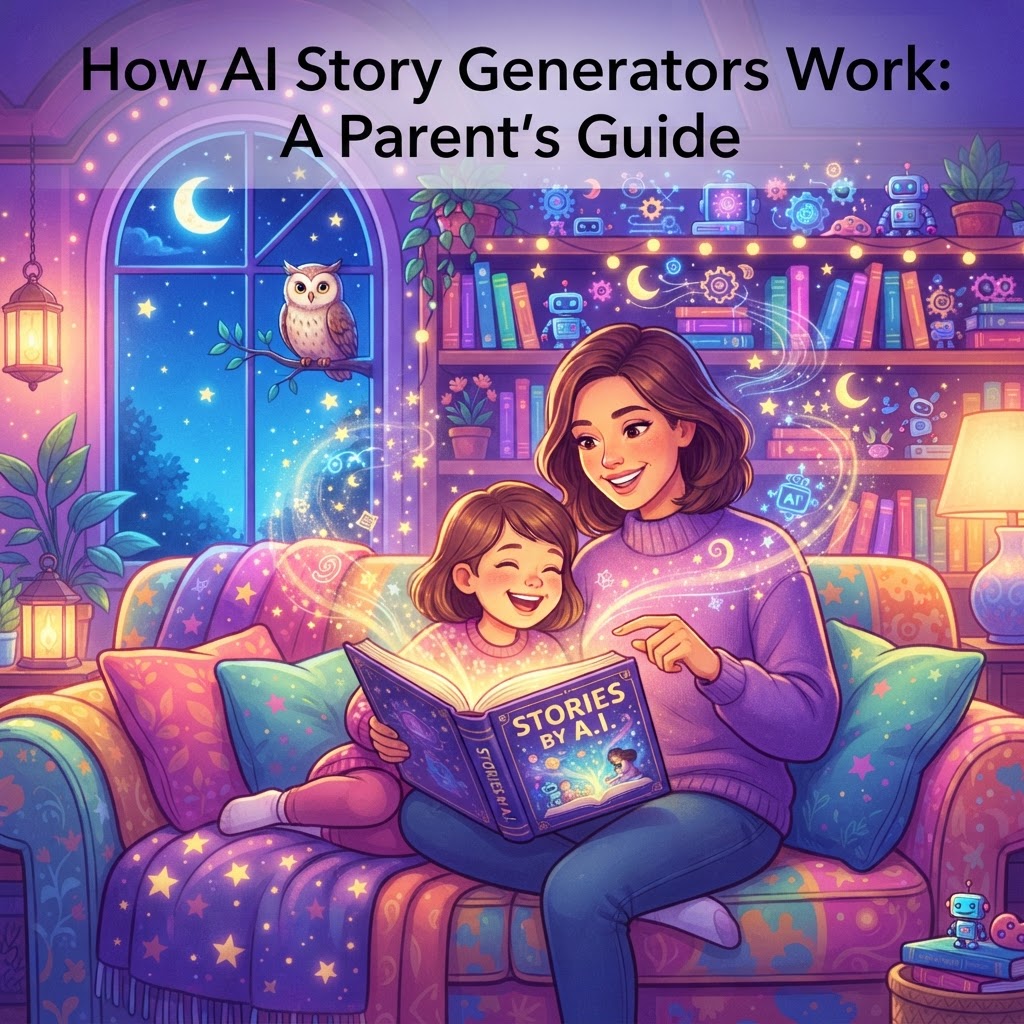 Featured image for How AI Story Generators Work for Parents - InstaTales AI storytelling blog