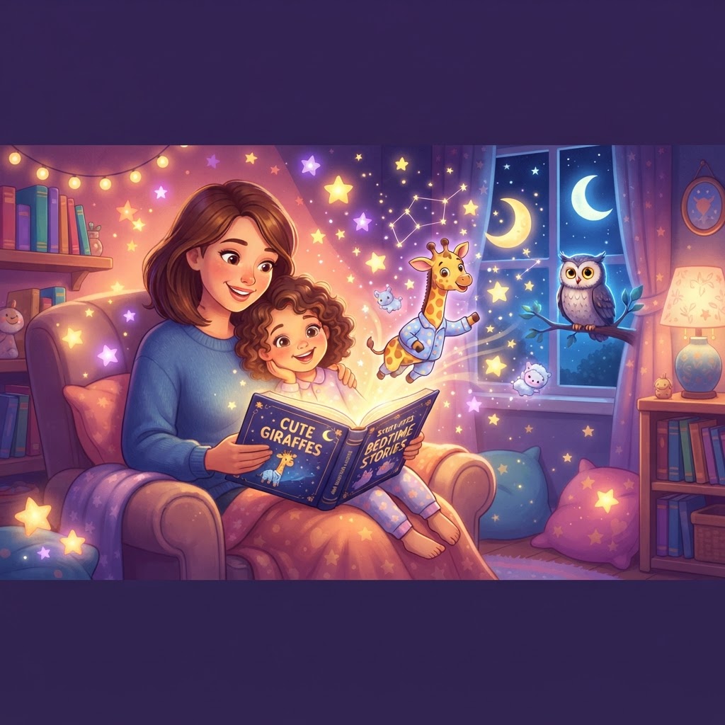 Featured image for Cute Giraffes Stories for Sleepy Bedtimes - InstaTales AI storytelling blog
