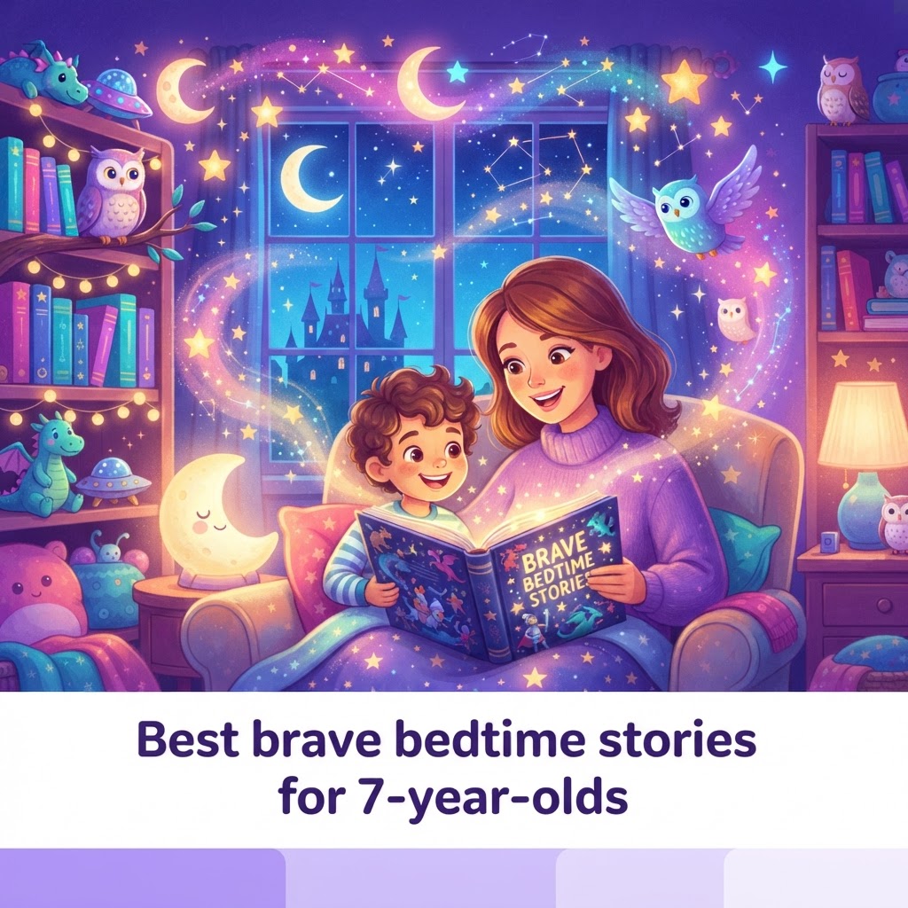 Featured image for Best brave bedtime stories for 7-year-olds - InstaTales AI storytelling blog