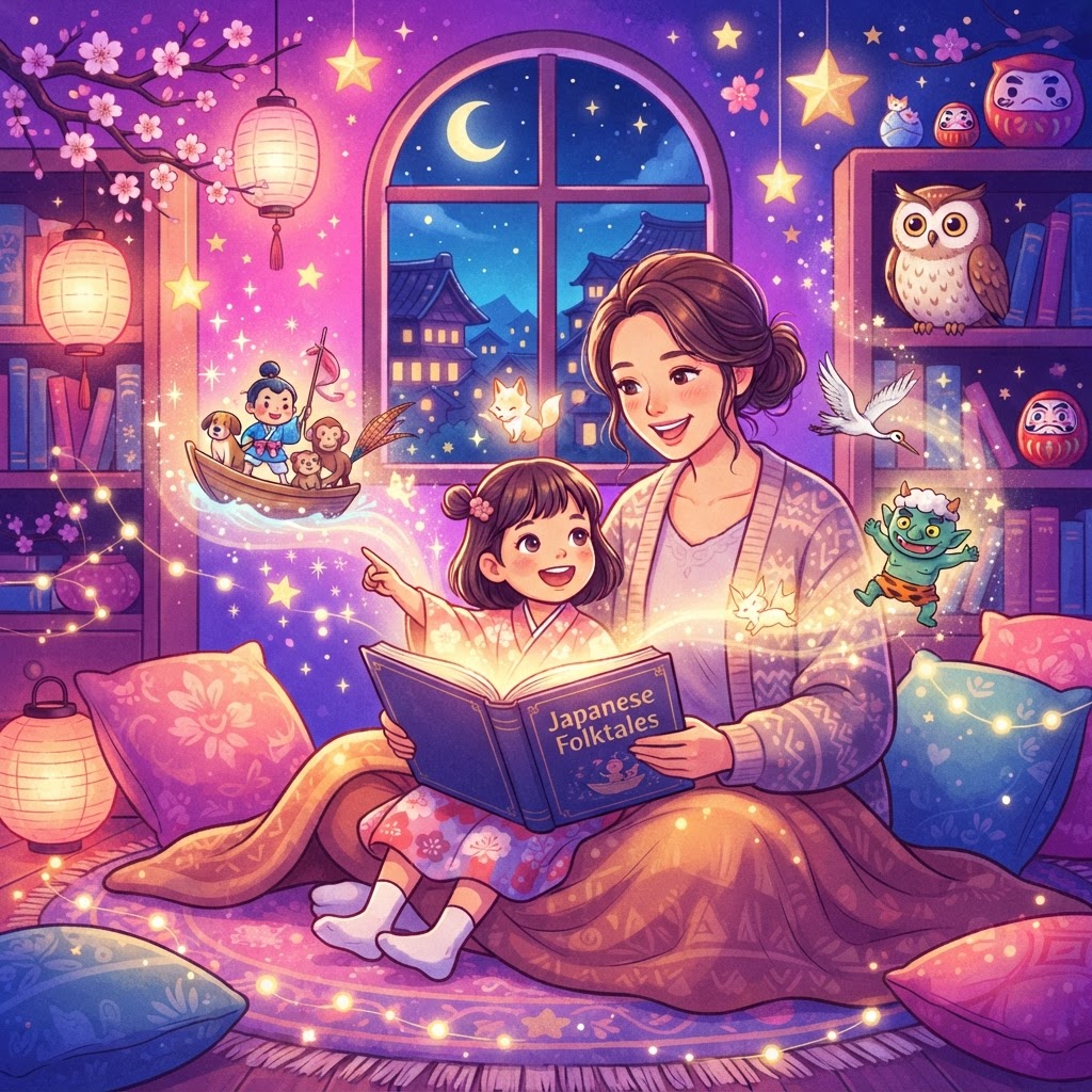 Featured image for Japan Folktales for Kids: Stories and Lessons - InstaTales AI storytelling blog
