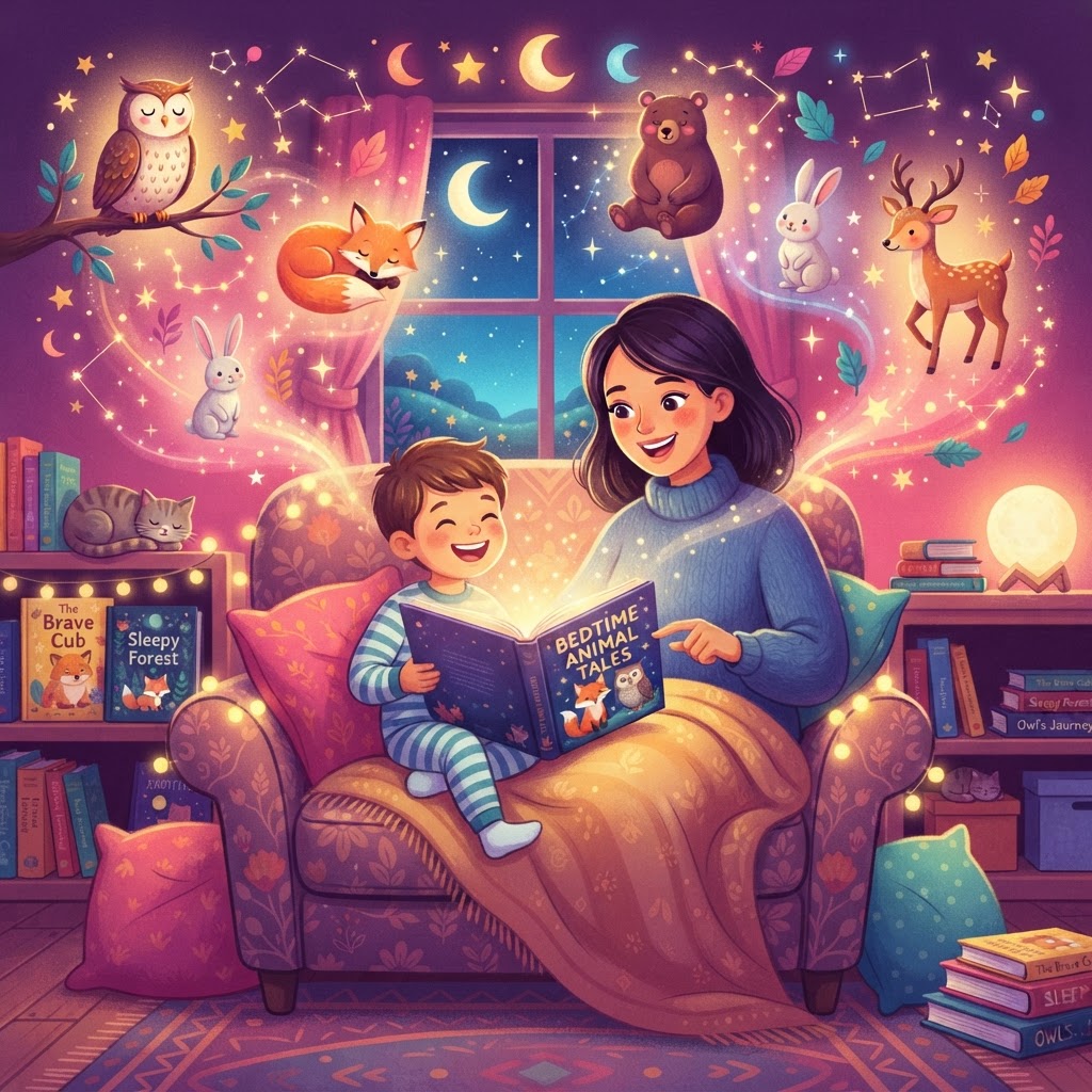 Featured image for Best animals bedtime stories for 4-year-olds - InstaTales AI storytelling blog