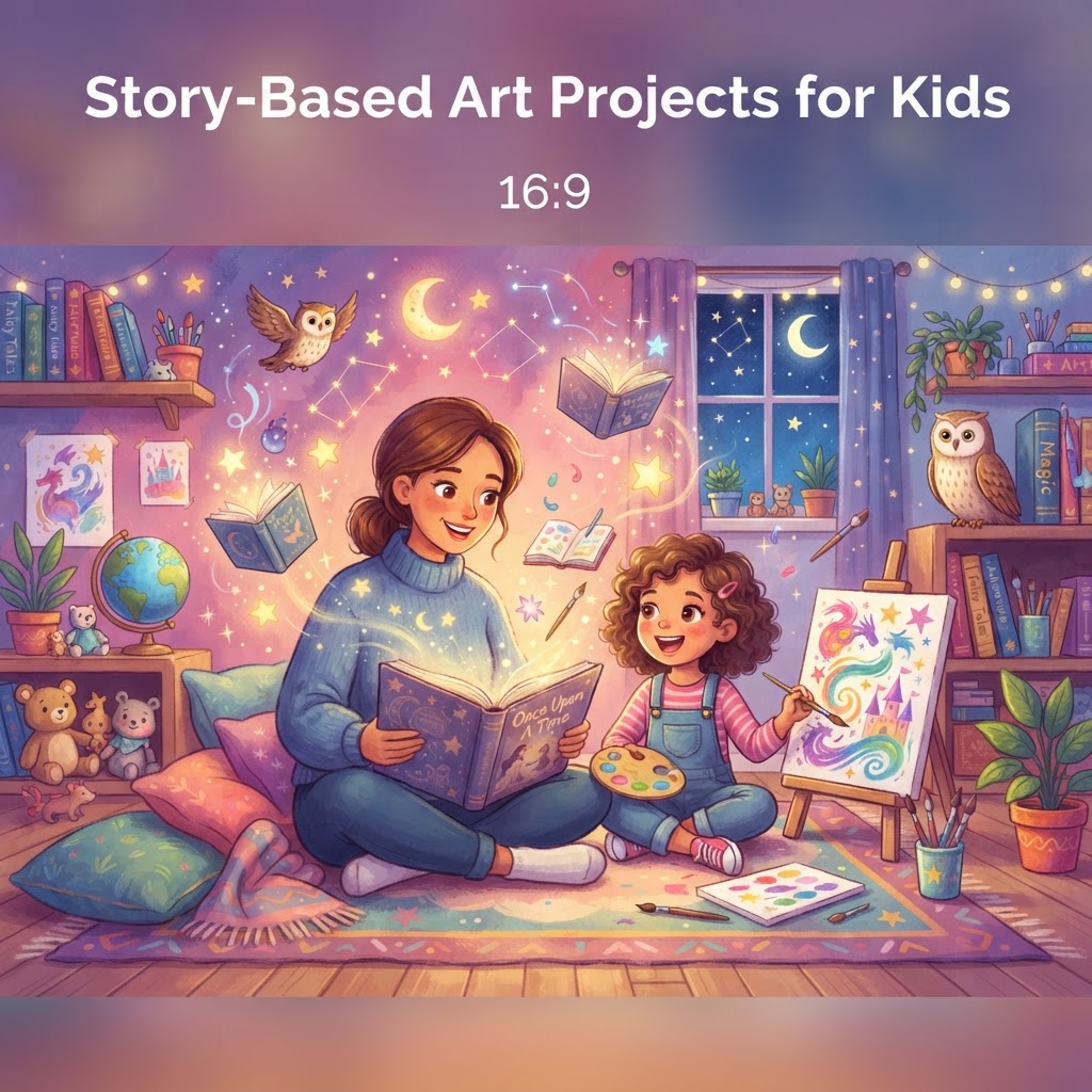 Featured image for Story-Based Art Projects for Kids to Try Today - InstaTales AI storytelling blog