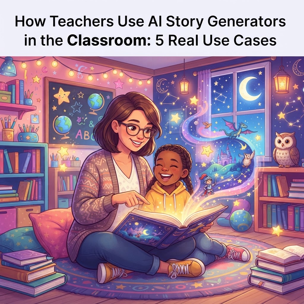 Featured image for How Teachers Use AI Story Generators in the Classroom: 5 Real Use Cases - InstaTales AI storytelling blog