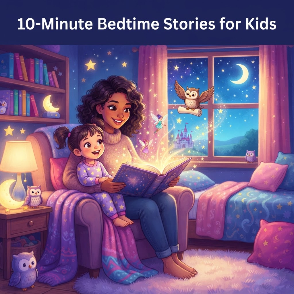 Featured image for 10 Minute Bedtime Stories Kids Love - InstaTales AI storytelling blog