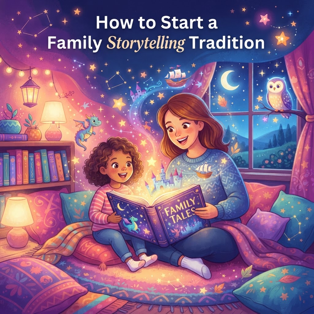 Featured image for How to Start a Family Storytelling Tradition - InstaTales AI storytelling blog