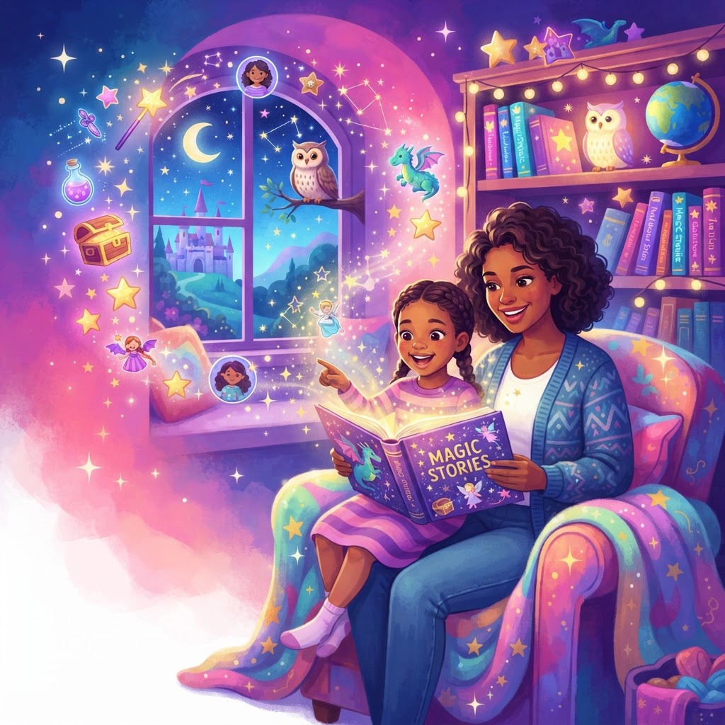 Illustration for 10 Magic Story Ideas for Kids to Spark Wonder - AI storytelling for children