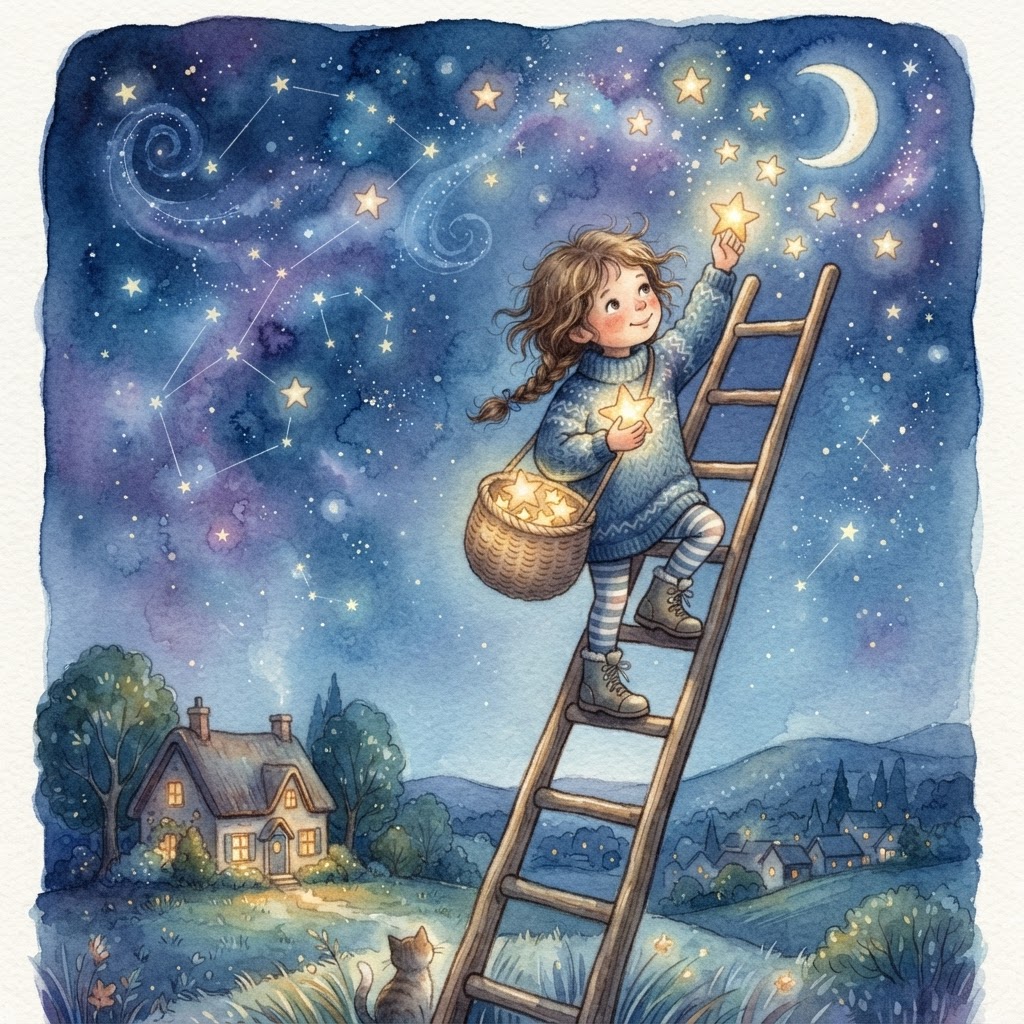 Illustration for "The Star Collector" β a children's story created with InstaTales AI