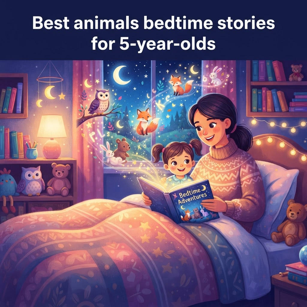 Featured image for Best animals bedtime stories for 5-year-olds - InstaTales AI storytelling blog