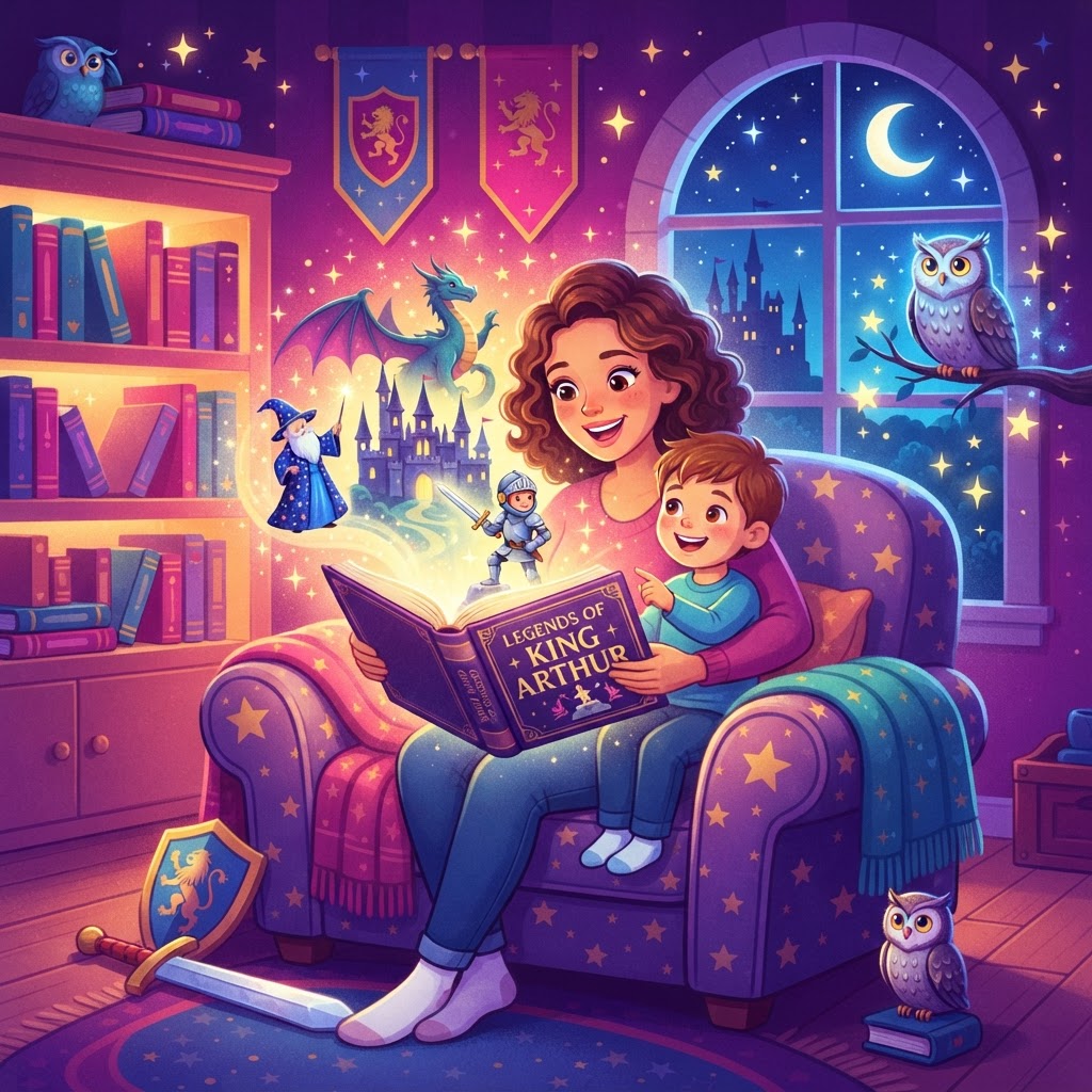 Featured image for Arthurian Stories for Kids: Magic & Brave Quests - InstaTales AI storytelling blog