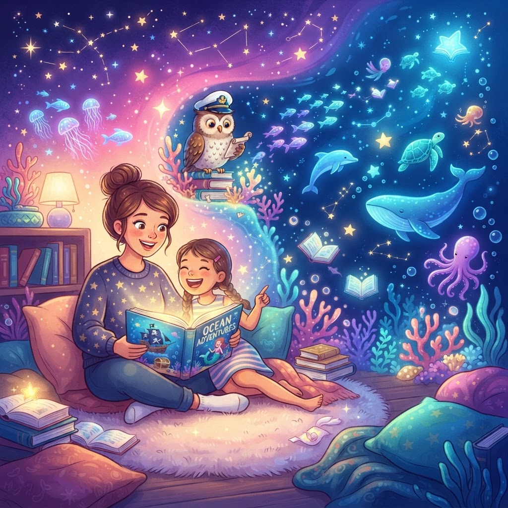 Featured image for 25 ocean story ideas for kids - InstaTales AI storytelling blog