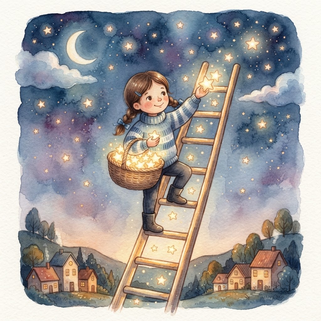 Illustration for "The Star Collector" — a children's story created with InstaTales AI