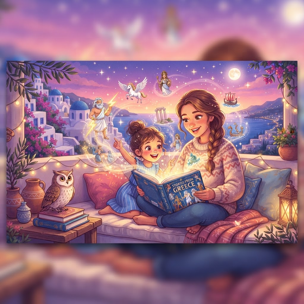 Featured image for Stories from Greece for Children - InstaTales AI storytelling blog