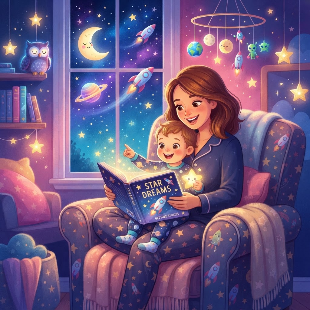 Featured image for Best space bedtime stories for 1-year-olds - InstaTales AI storytelling blog