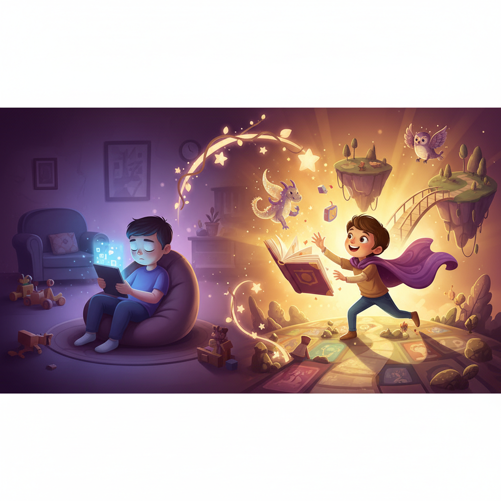 Featured image for AI Storytelling vs Screen Time: Why Interactive Stories Are Better for Children in 2026 - InstaTales AI storytelling blog