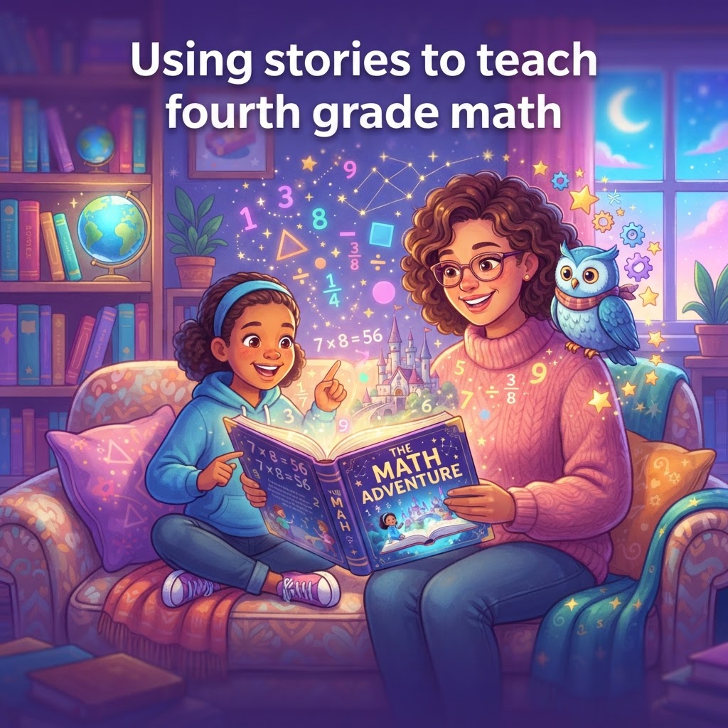 Featured image for Fourth Grade Math Stories That Teach Skills - InstaTales AI storytelling blog