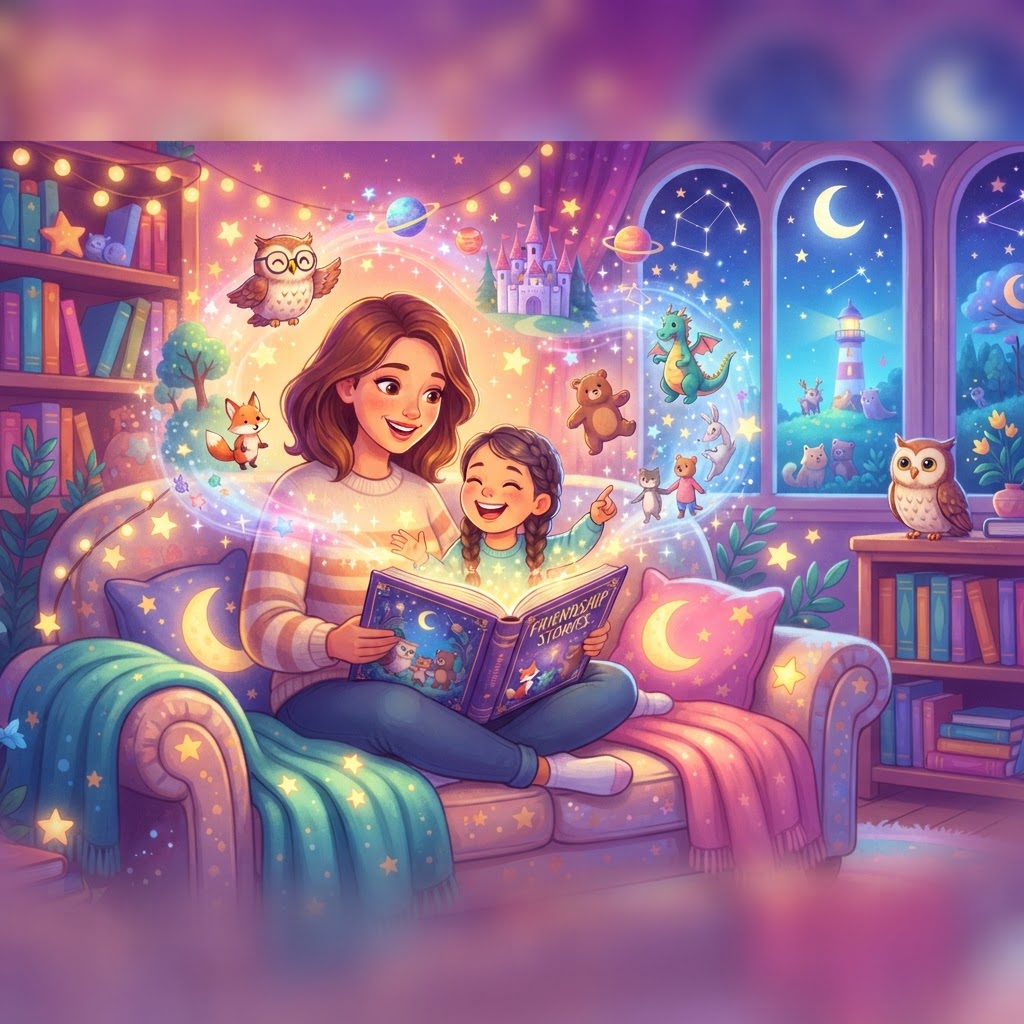 Featured image for 25 friendship story ideas for kids - InstaTales AI storytelling blog
