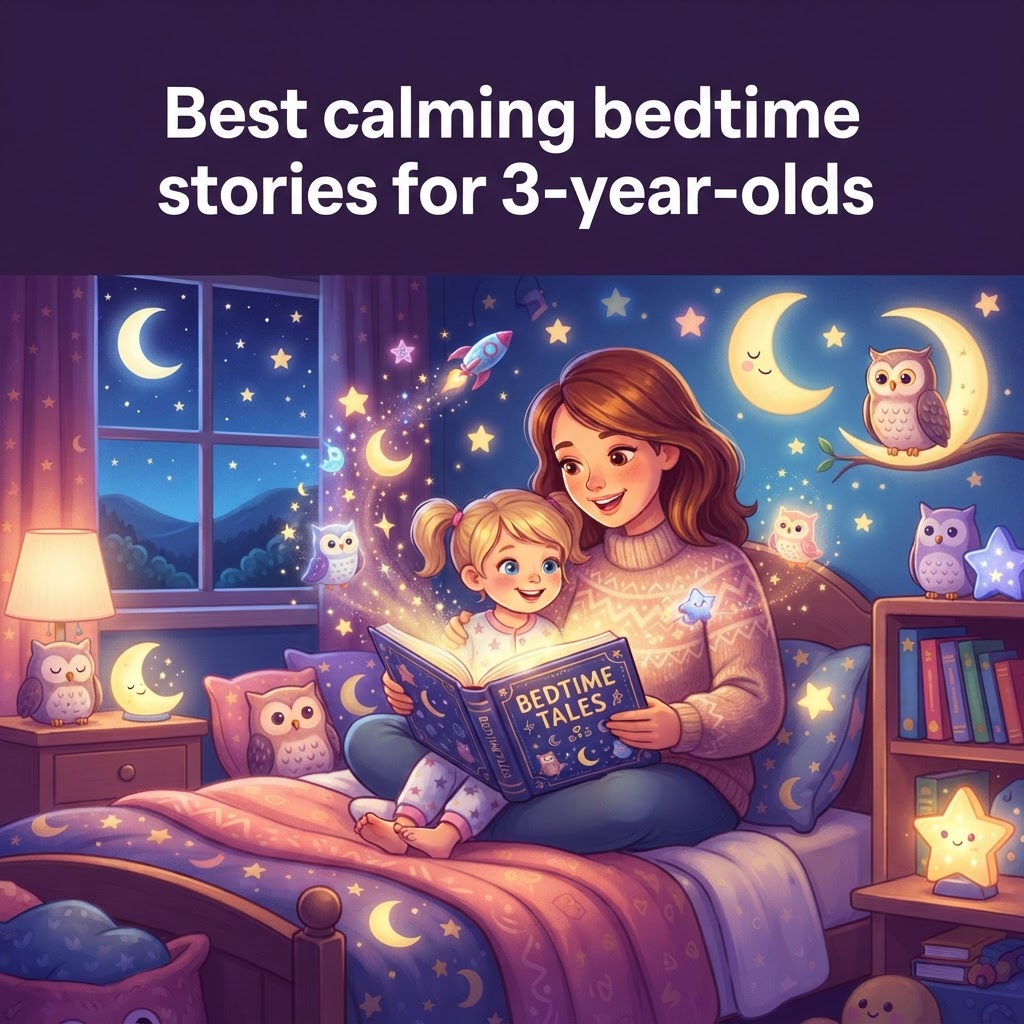 Featured image for Best calming bedtime stories for 3-year-olds - InstaTales AI storytelling blog