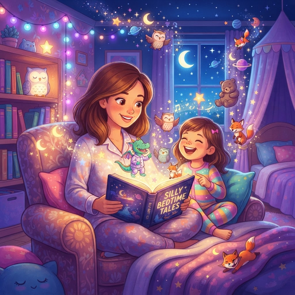 Featured image for Best funny bedtime stories for 4-year-olds - InstaTales AI storytelling blog