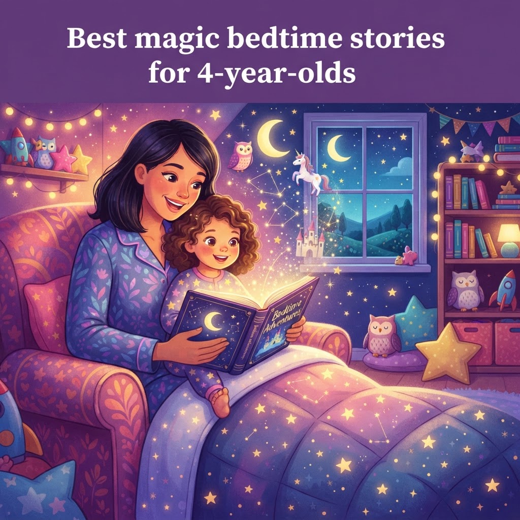 Featured image for Best magic bedtime stories for 4-year-olds - InstaTales AI storytelling blog