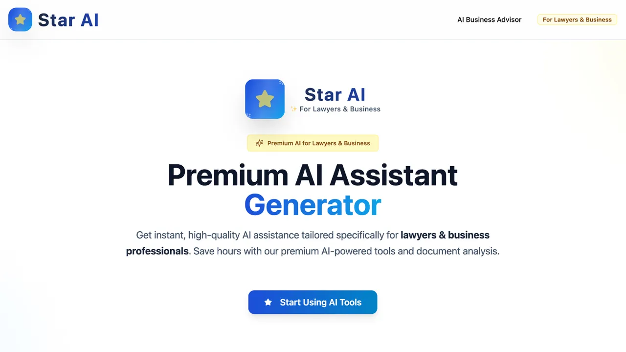 Star AI template preview