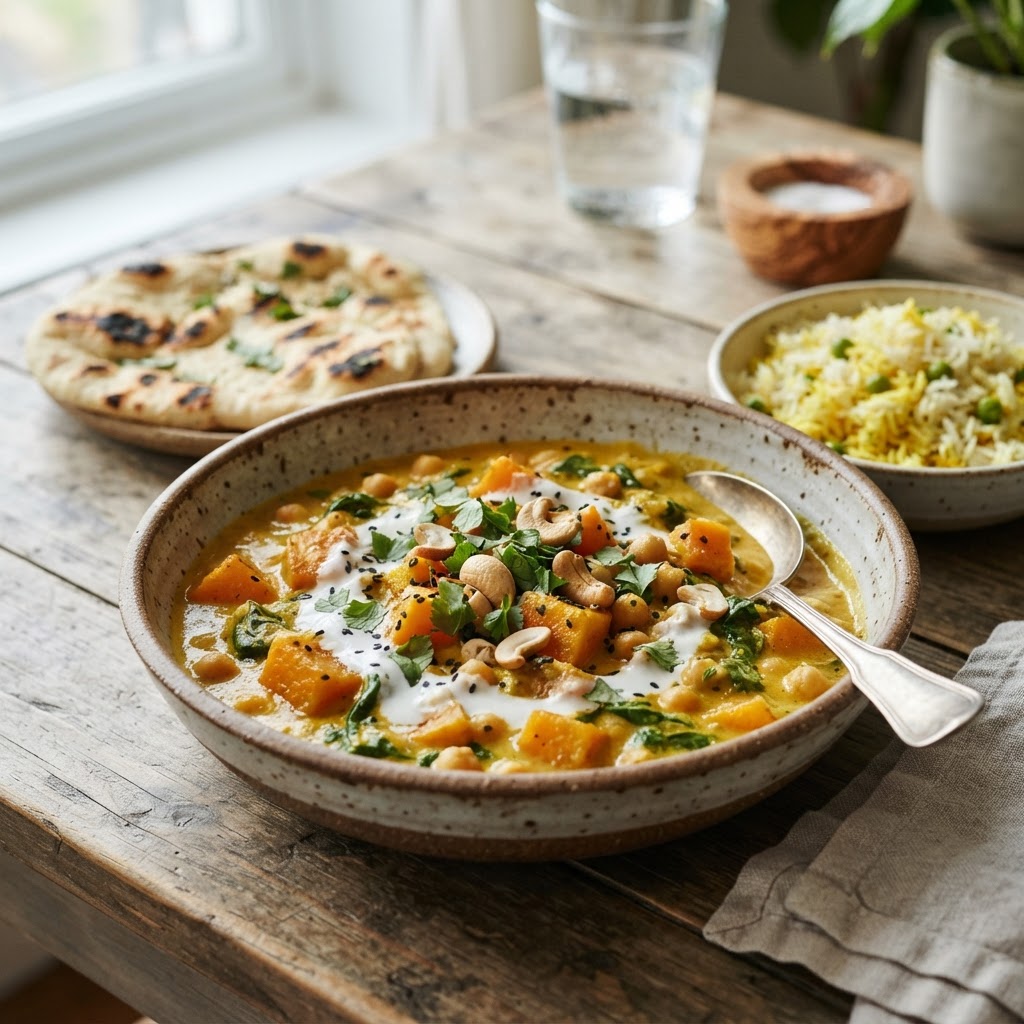 Kürbis-Kichererbsen-Curry
