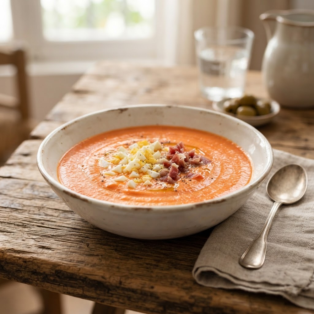 Spanisches Salmorejo - kalte Tomatencreme aus Córdoba