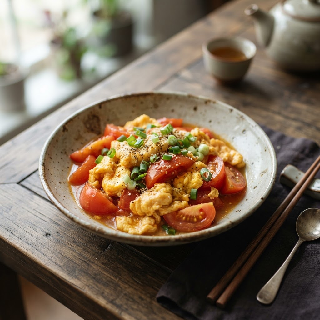 Chinesisches Xi Hong Shi Chao Ji Dan - Rührei mit Tomaten