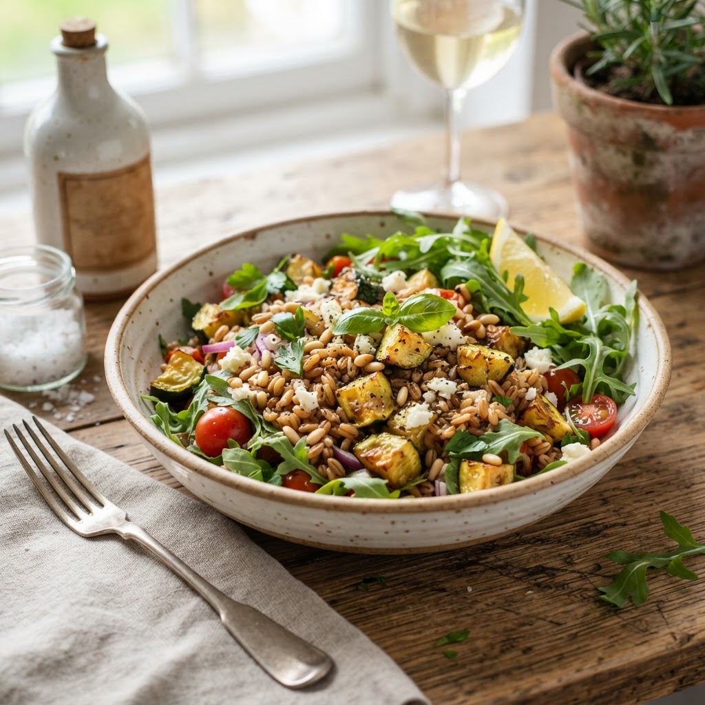 Umbrische Insalata di farro - Dinkelsalat mit Zucchini und Rucola