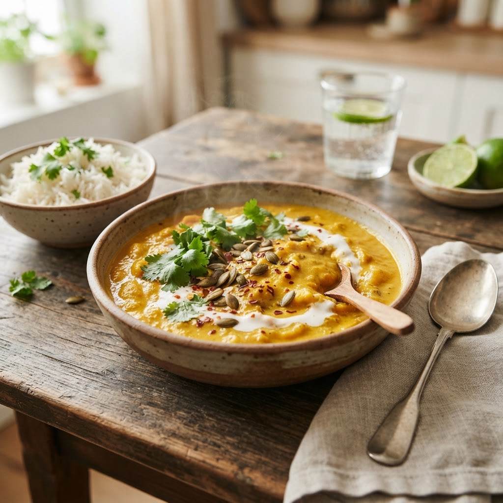 Kürbis-Curry mit Kokosmilch