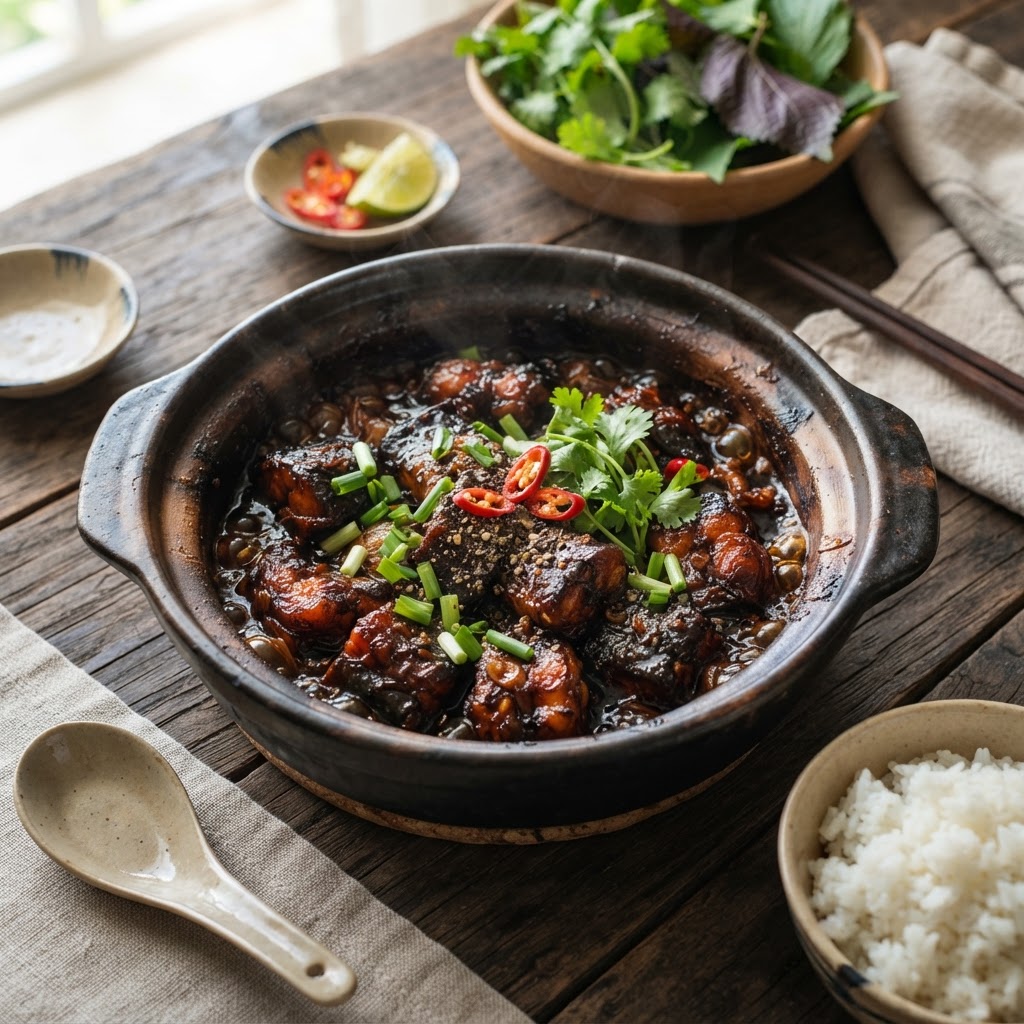 Vietnamesisches Cá Kho Tộ - Fisch in Karamellsauce