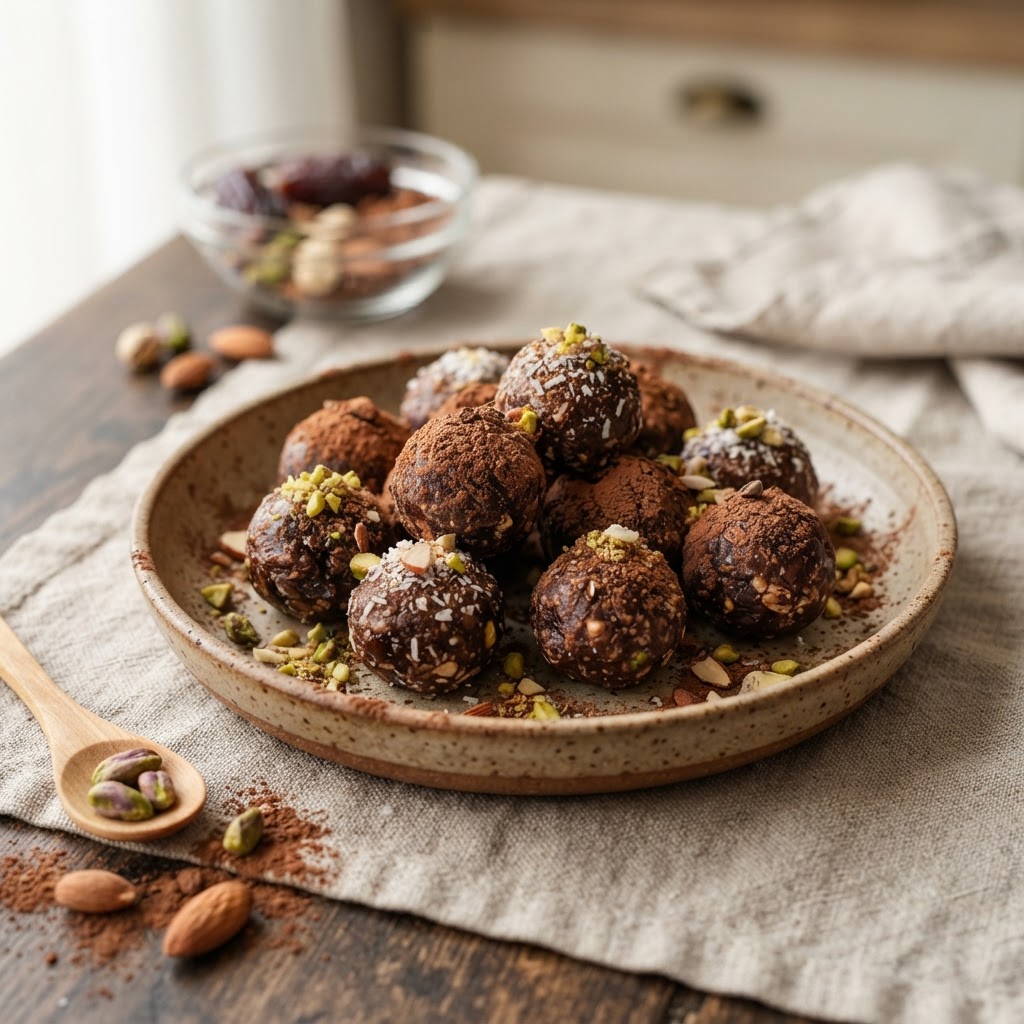 Dattel-Schokoladen-Energy-Balls