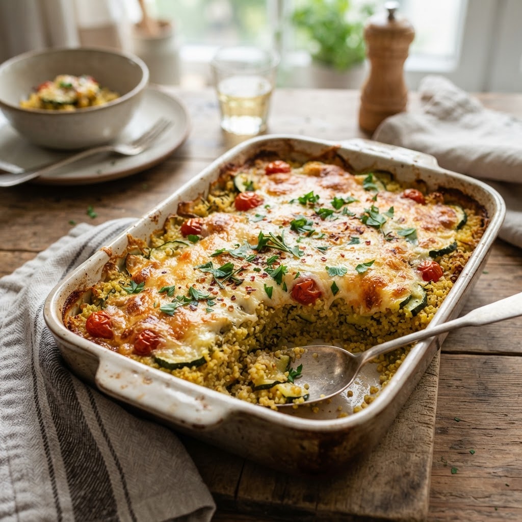 Zucchini-Hirse-Auflauf