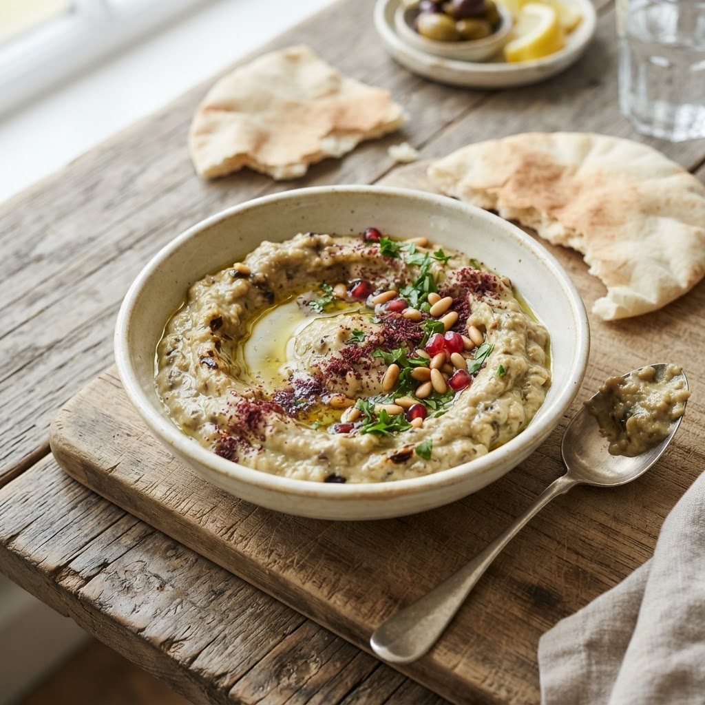 Libanesisches Moutabal - Auberginencreme mit Tahini