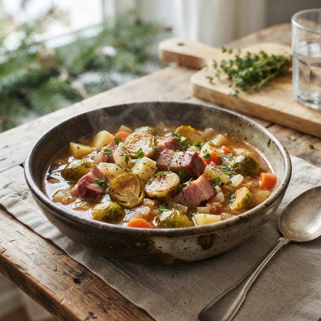 Rosenkohl-Eintopf mit Kassler