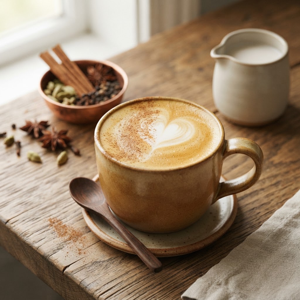 Chai-Latte mit Mandelmilch (zuckerfrei)