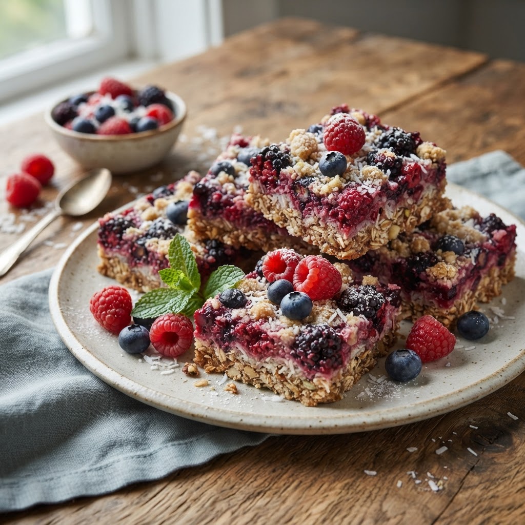 Beeren-Kokos-Riegel