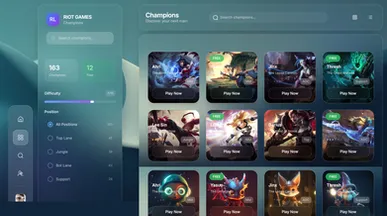 Interactive Floating Sidebar UI template preview