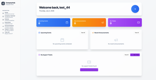 CompanyHub app template built with Base44