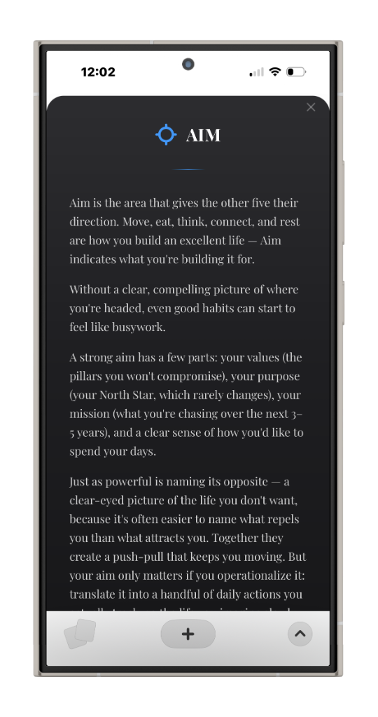 ChaseTracker Aim pillar info