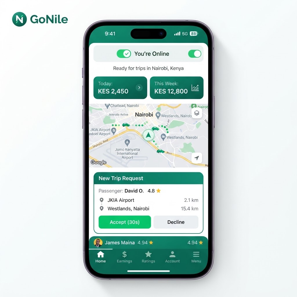 GoNile Driver Dashboard