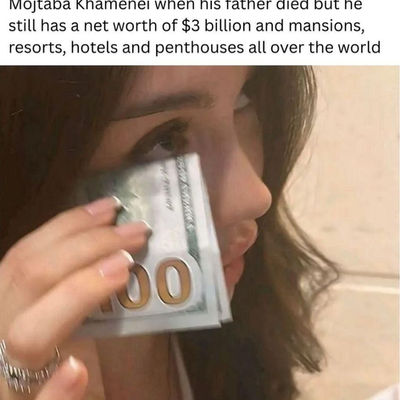 Mojtaba Khamenei Crying with Cash