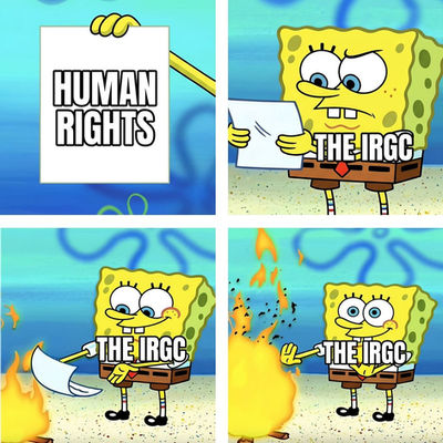 IRGC Burns Human Rights