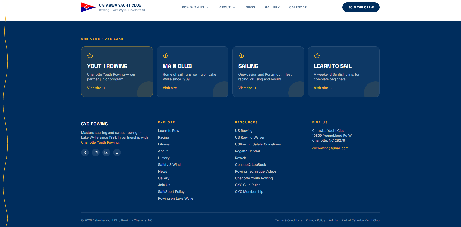 Catawba Yacht Club "One Club · One Lake" Portals built by Kompani