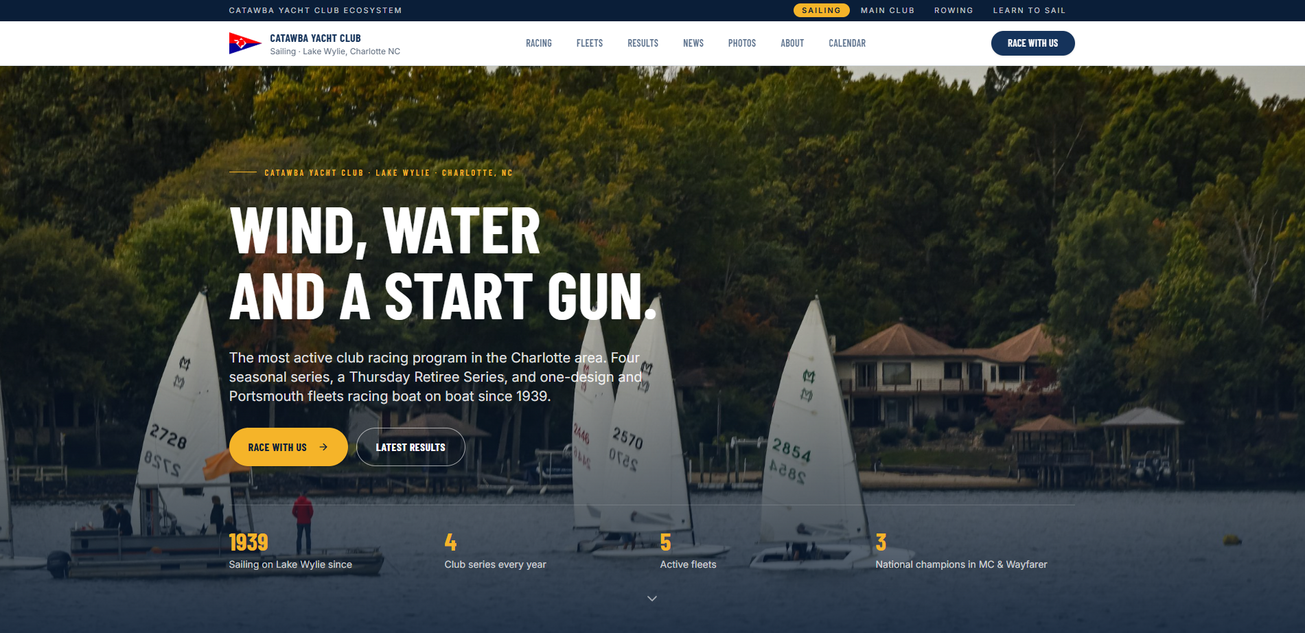 Catawba Yacht Club Sailing Results & News Admin built by Kompani